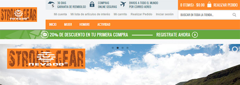 www.nevadostrong.com Tienda virtual de calzado